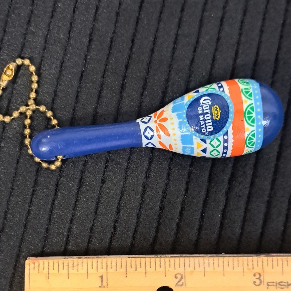 Corona Multicolor Maraca Keychain